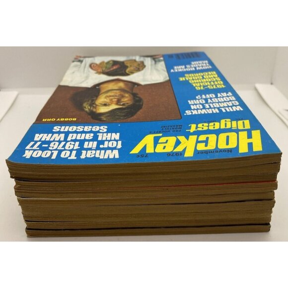 9 Hockey Digest Magazines NHL 1975-1978 Bobby Orr Denis Potvin Jean Ratelle - Picture 5 of 16